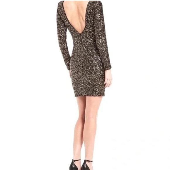 Dress the Population Lola Sequin Mini Dress Women’s Size Small Bodycon - Picture 2 of 12